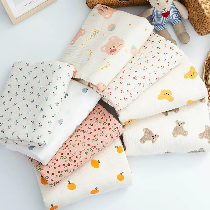 Double Gauze Cotton Fabric – Printed 132cm Wide | Baby, Quilting & Home Sewing