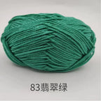 Hilo de algodón con leche de 4 cabos – 80% algodón, 20% fibra de leche | ~90 m (~98 yd) por madeja | Tejido a mano y a crochet