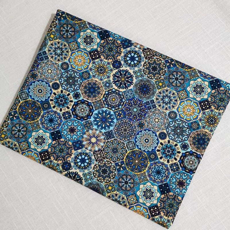 Mandala & Boho Print 100% Cotton Fabric – 110cm Wide | Bohemian DIY Sewing & Home Décor