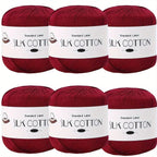 Hilo de Algodón de Seda - Hilo Fino para Ganchillo, Suéteres de Punto, Chales, Bufandas y Manualidades, Hilo Suave y Duradero 50g/unidad