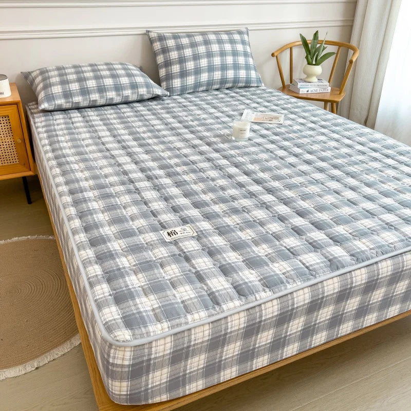 Dreamreal 100% Cotton Quilted Mattress Protector – Non-Slip, Anti-Bacterial, 12 Sizes