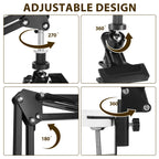 Soporte Metálico para Bastidor de Bordado, Soporte Ajustable para Bastidor de Bordado, Soporte para Punto de Cruz Giratorio 360° para Manualidades