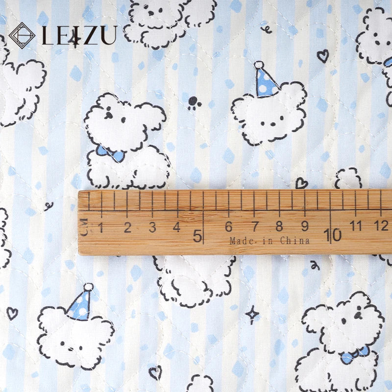 Cartoon Star & Moon Quilted Cotton Fabric – 145cm Wide, Autumn Winter Jacket & Bag Fabric