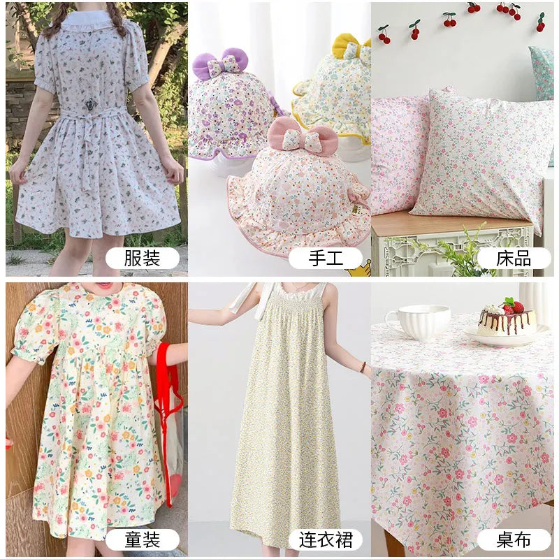 Rural Style Small Floral Print 100% Cotton Fabric | 160cm Wide | 0.5m, 1m & 2m