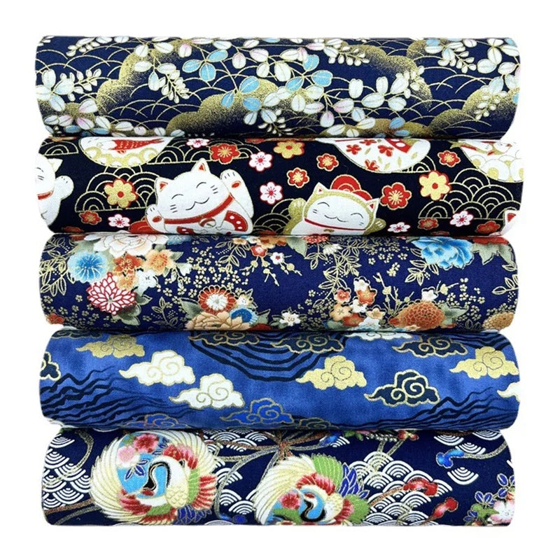 Cotton Print Fabric Bundle — 5 Precut Pieces (20×25cm / 8”×10”) | Doll Clothes, Quilting & Crafts