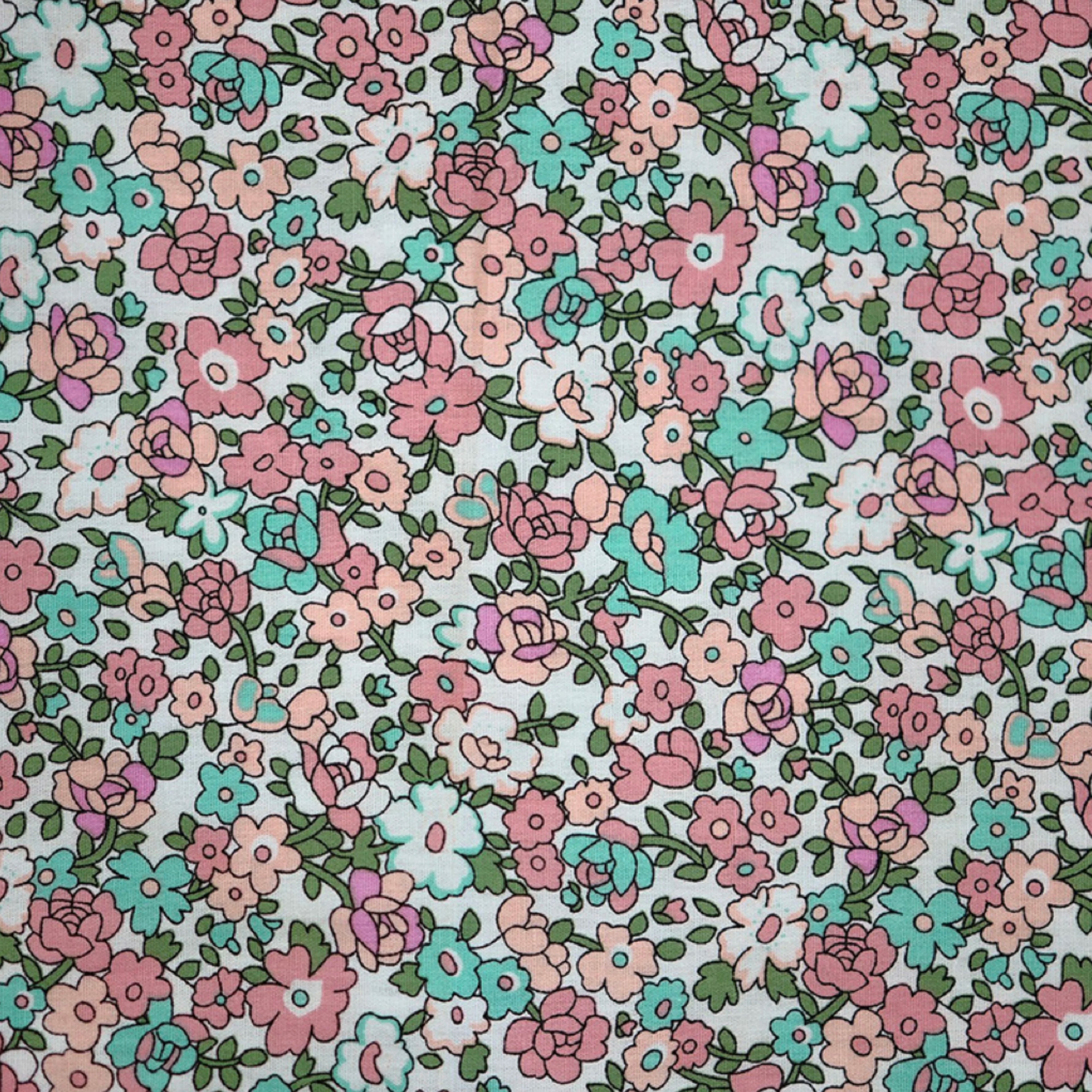 Fabric - 40 Precut Strips (6.35 X 49.78 cm) for Quilting And Sewing, 20 Floral Prints Assortment, 100% Material,