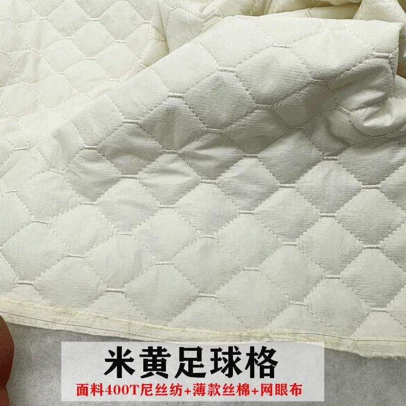 Quilted Lining Fabric by the Meter – 100cm x 145cm Polyester Sewing Cloth