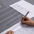 Regla transparente recta – Regla de medición de plástico transparente de alta precisión para coser, acolchar y dibujar