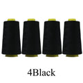 Serger Thread 100% Polyester – 3000 Yards per Roll | Black & White Cones