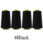 Serger Thread 100% Polyester – 3000 Yards per Roll | Black & White Cones