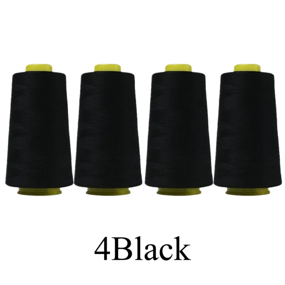 Serger Thread 100% Polyester – 3000 Yards per Roll | Black & White Cones