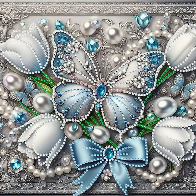 Kit de pintura de diamante de mariposa – Forma especial | 30x30cm (11.8" x 11.8")