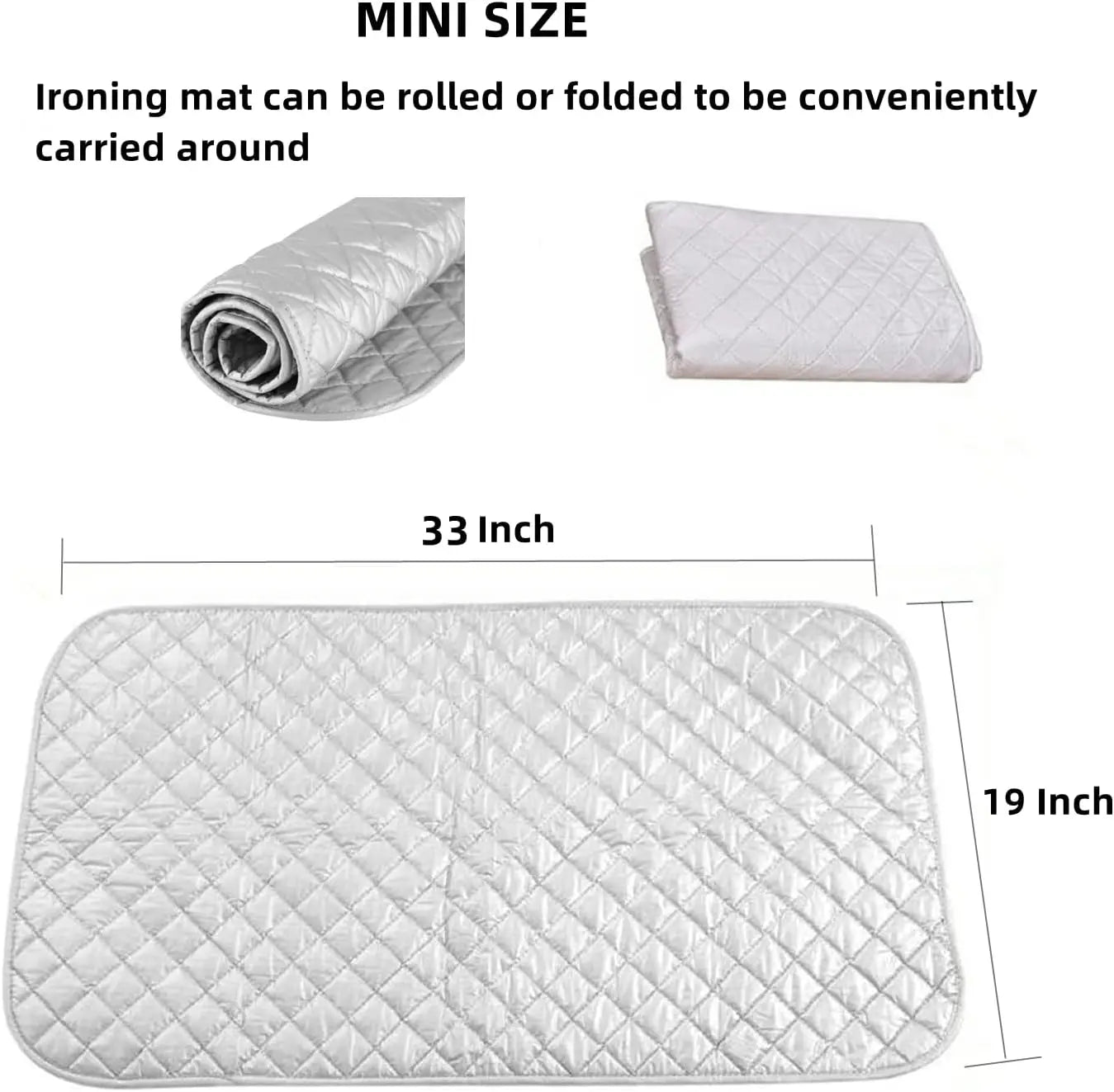 Magnetic Quilted Ironing Mat – 100% Cotton, 4-Magnet Non-Slip, Foldable Pressing Pad for Washer & Dryer