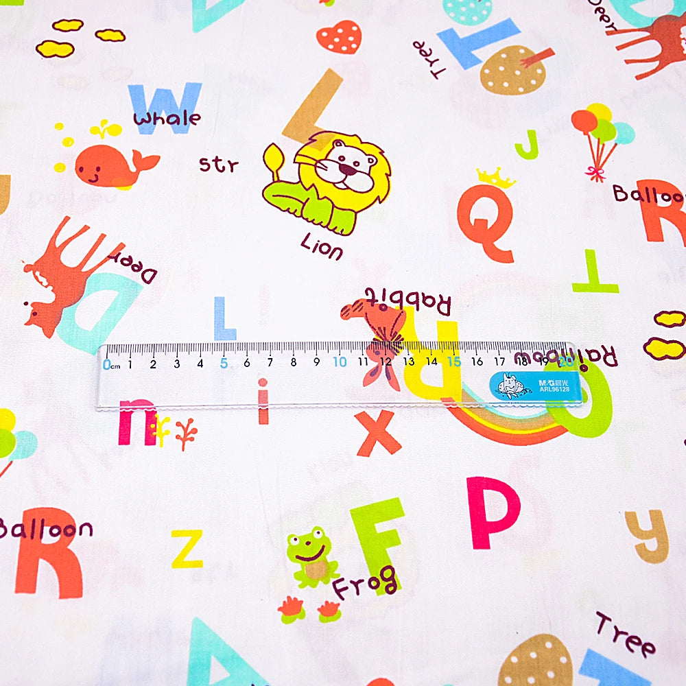 Teramila Cotton Fabric Meter Cute Cartoon Design Telas Tissu DIY Patchwork Quilts Dress Bedsheet For Baby Kids Home Textile