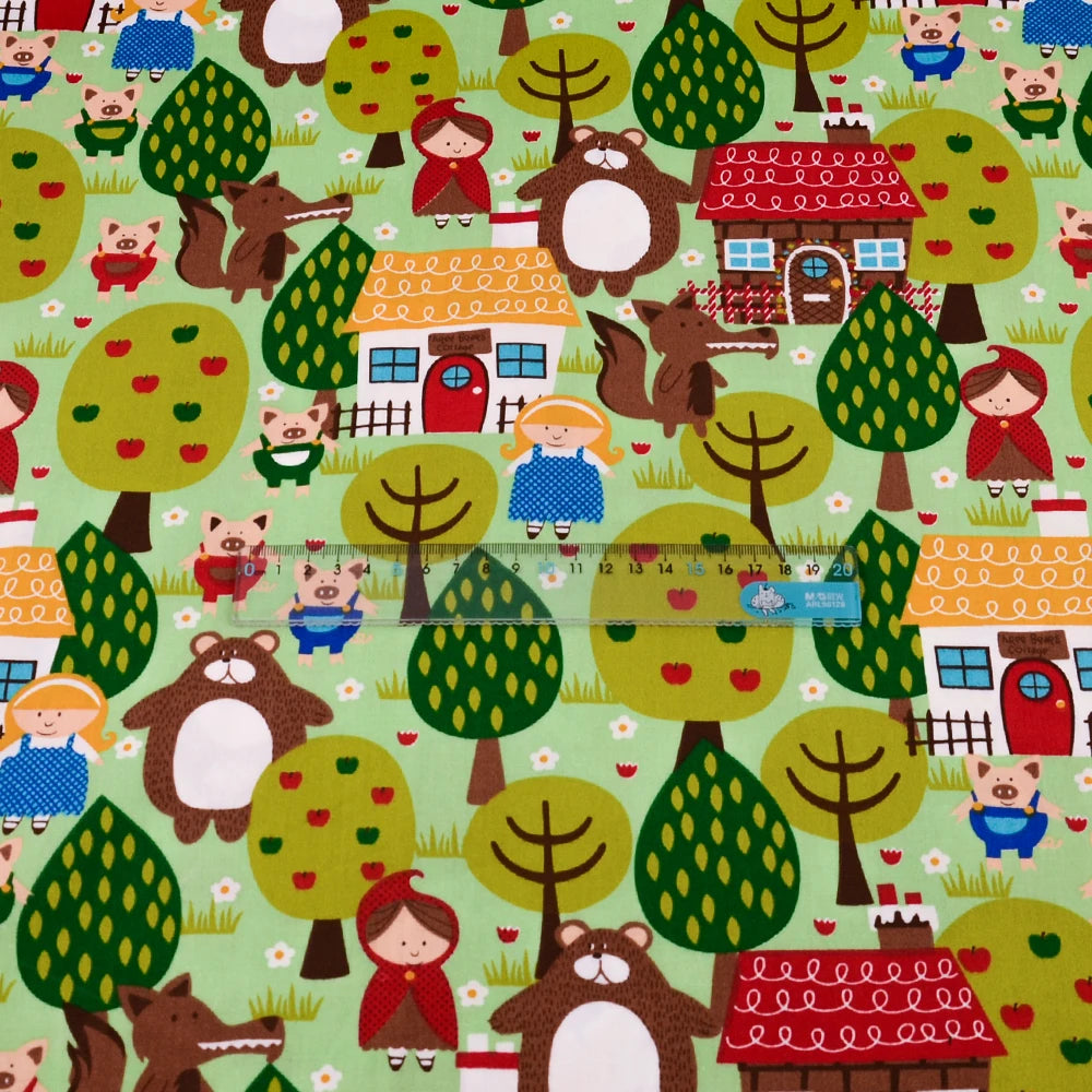 Teramila Cotton Fabric Meter Cute Cartoon Design Telas Tissu DIY Patchwork Quilts Dress Bedsheet For Baby Kids Home Textile