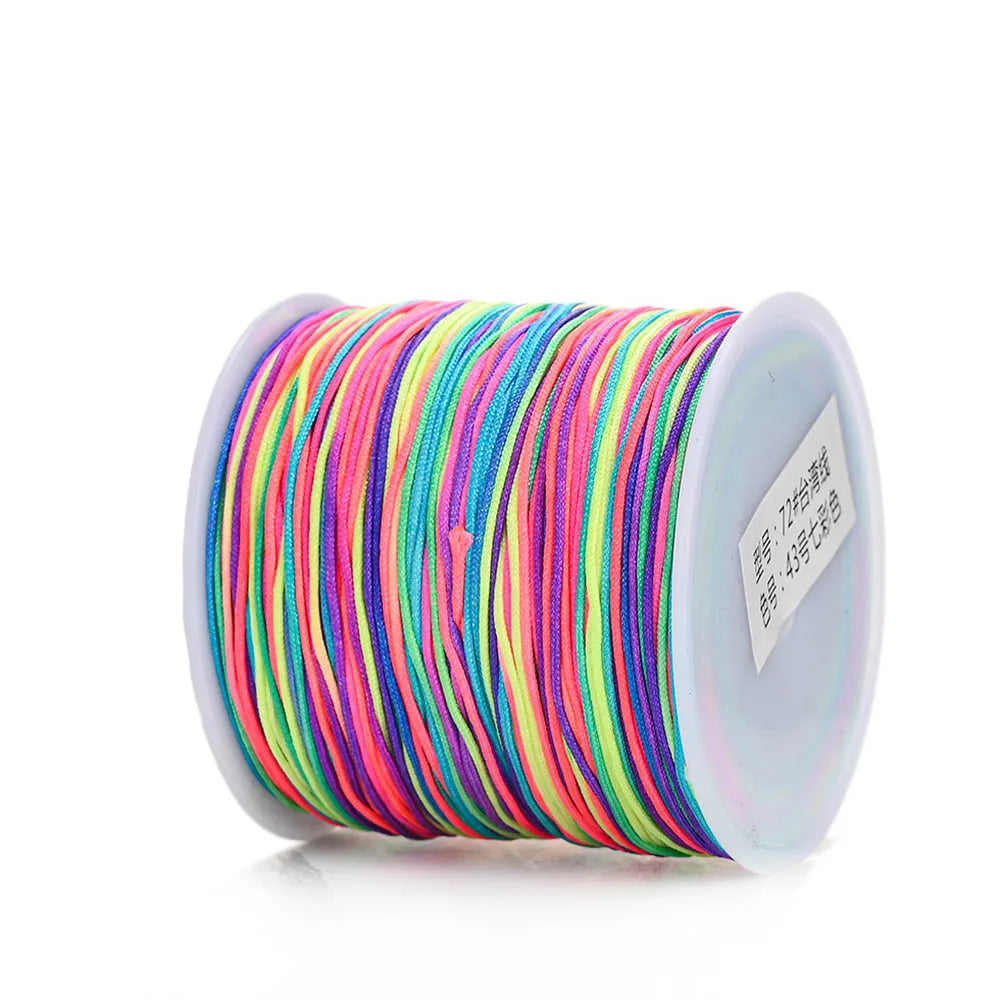 Nylon Cord Thread – 0.8mm, 100m Spool | 28 Colors | Bracelets, Necklaces & DIY Crafts