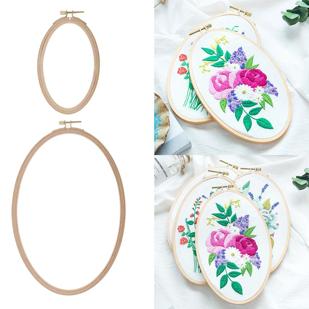 Oval Beech Wood Embroidery Hoops