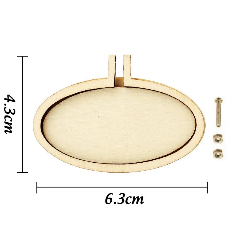 Mini Wooden Embroidery Hoop Set — 10 Pieces