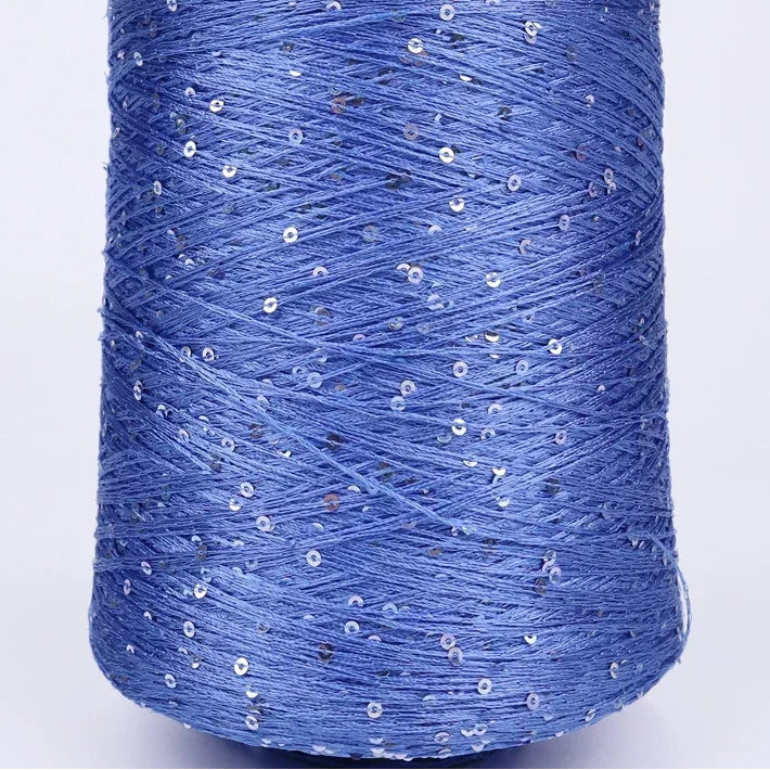 500G Hilo Fantasía de Lentejuelas Brillantes – Para Tejer a Mano y Ganchillo | Lentejuela de 3mm | 25 Colores