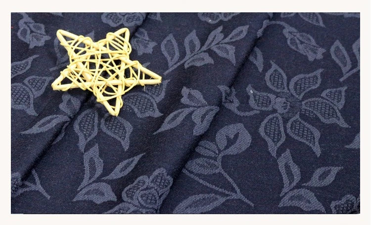 Bodhi Flower Jacquard Cotton Linen Fabric – 241g/m², 145cm Wide, Sold by the Meter – For Hanfu, Cheongsam & Clothing