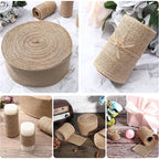 Natural Burlap Jute Ribbon Roll – 8 Widths & 2 Lengths | Gift Wrapping, Crafts, Wedding & Home Décor