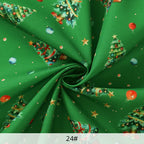 Tela estampada de pan de jengibre navideño y festivo – 100% poliéster, 150 cm de ancho
