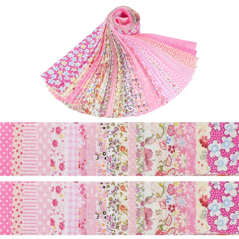 WENYUYA 40-Piece Pink Jelly Roll – Precut Organic Cotton Fabric Strips for Quilting