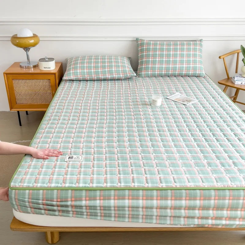 Dreamreal 100% Cotton Quilted Mattress Protector – Non-Slip, Anti-Bacterial, 12 Sizes