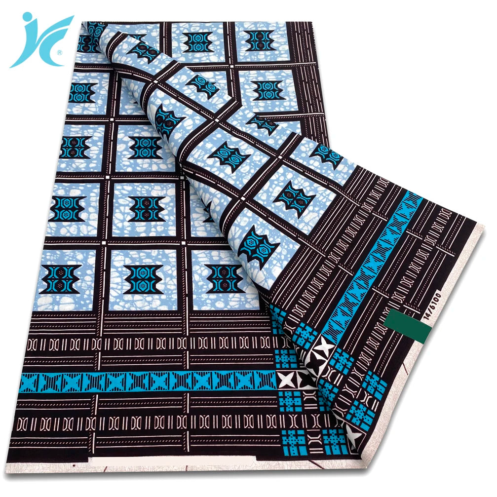 African Wax Print Ankara Fabric | 100% Cotton Batik Block Print | 120cm Wide