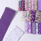 Floral Cotton Fabric Strips – 40 Pieces, 6.5 × 50 cm (2.56" × 19.69")