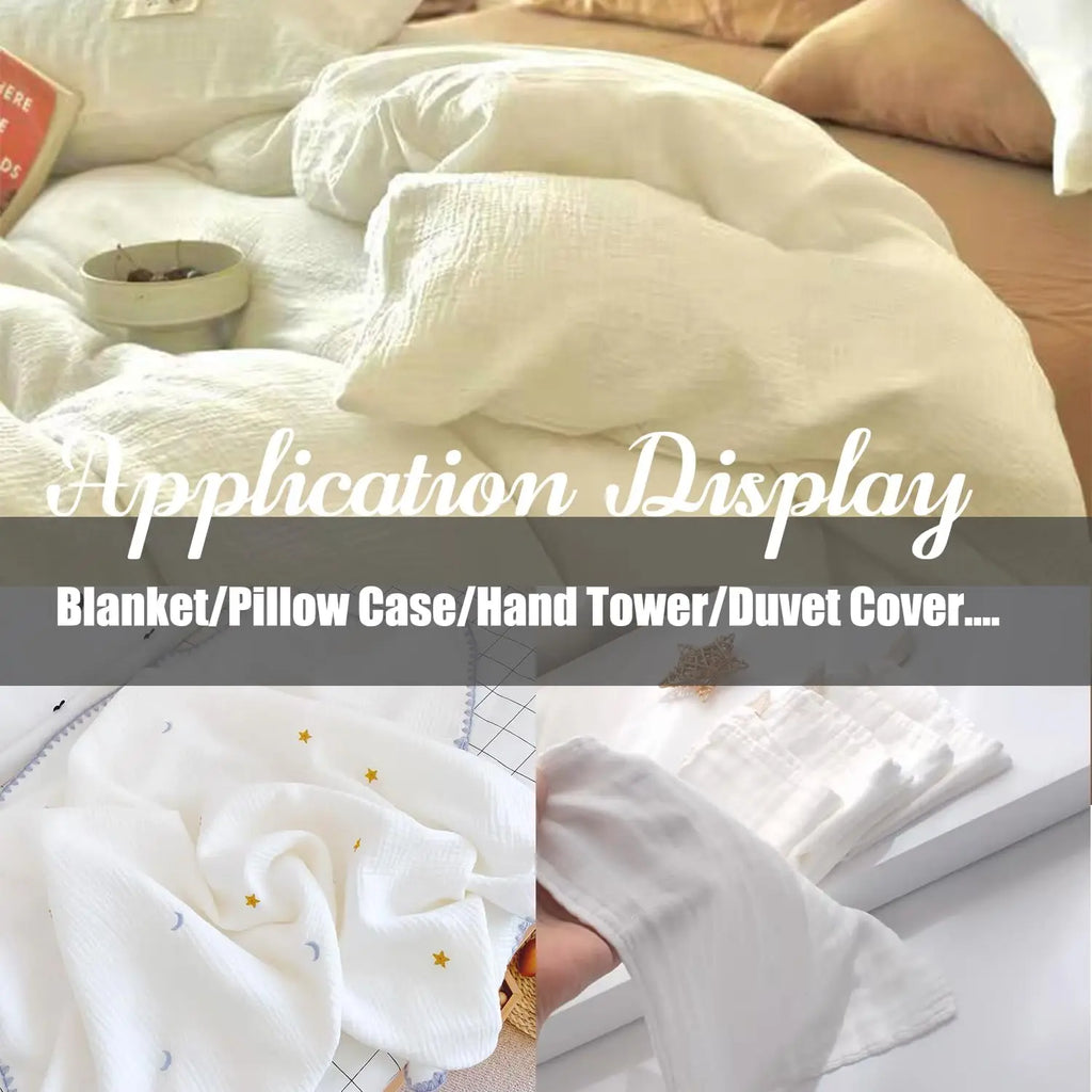 Double Gauze Cotton Muslin Fabric – Printed | 132 cm Wide (52 in) | Sold by the Meter