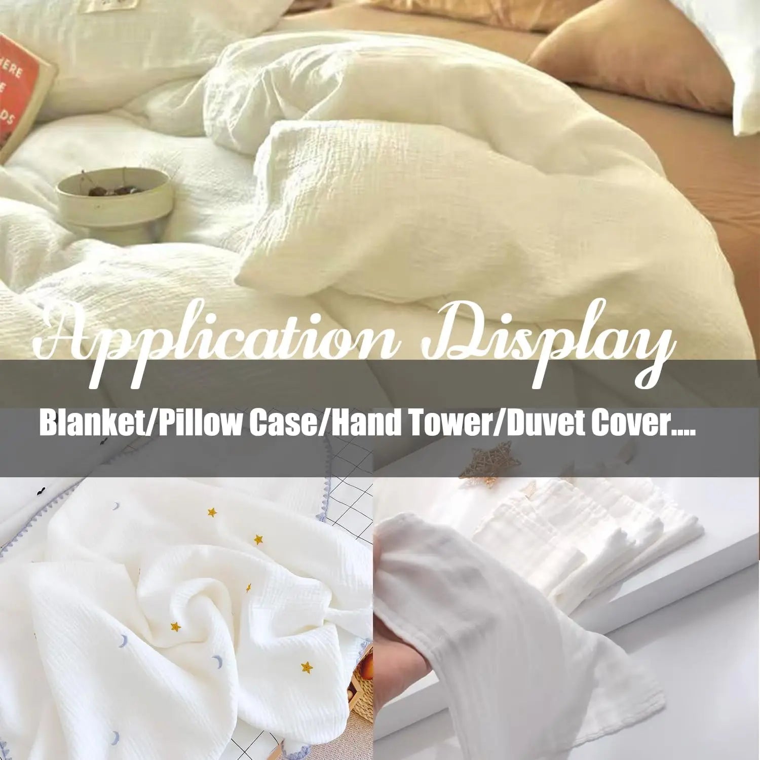 Double Gauze Cotton Muslin Fabric | 100% Cotton | 132cm Wide | Printed | Baby, Bedding & DIY