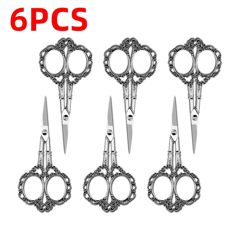 Tijeras de sastre retro – Tijeras de bordar y coser de acero inoxidable | Unidad individual, paquete de 3 y paquete de 6
