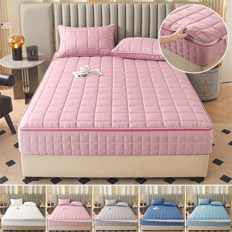 6-Sided Zippered Mattress Protector – Quilted, Multiple Sizes