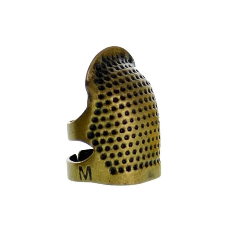 Anillo Dedal Ajustable de Cobre Vintage – Protector Antideslizante para Dedos para Costura y Bordado | Dorado, Bronce, Oro Rosa