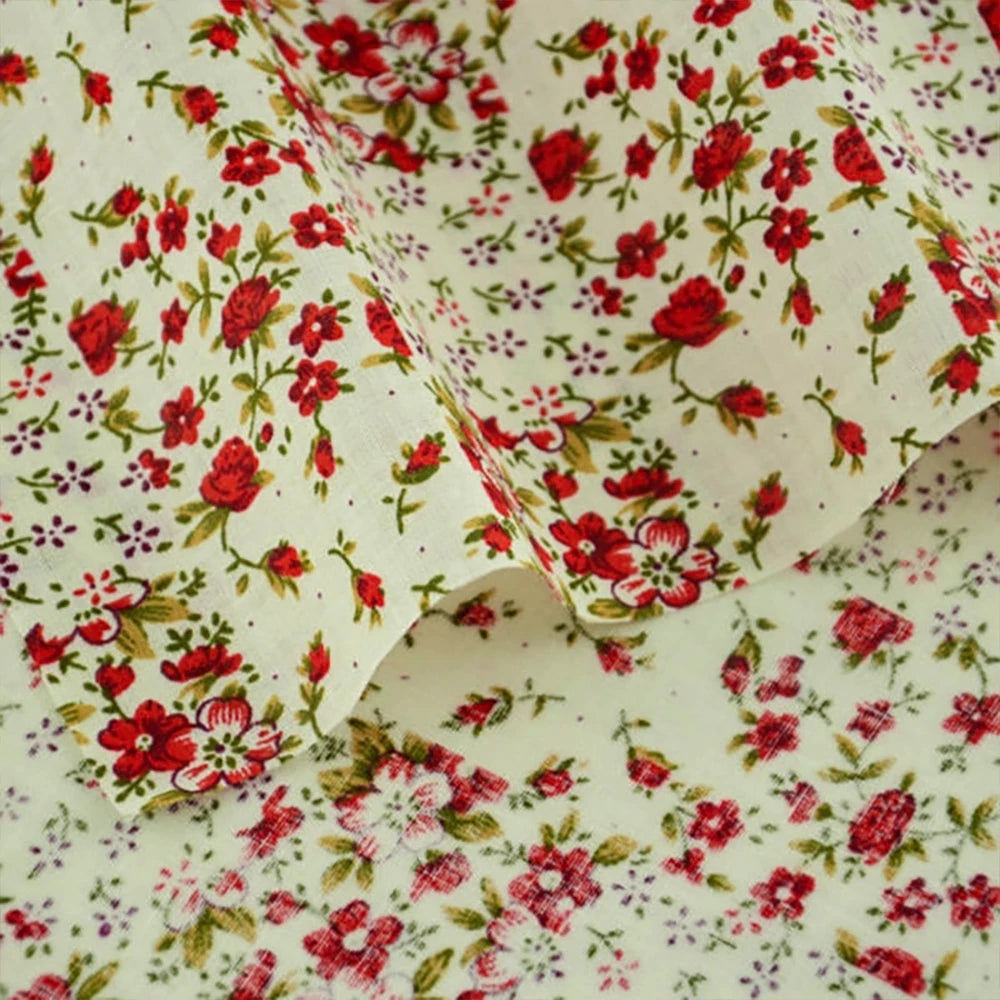 Fabric - 40 Precut Strips (6.35 X 49.78 cm) for Quilting And Sewing, 20 Floral Prints Assortment, 100% Material,
