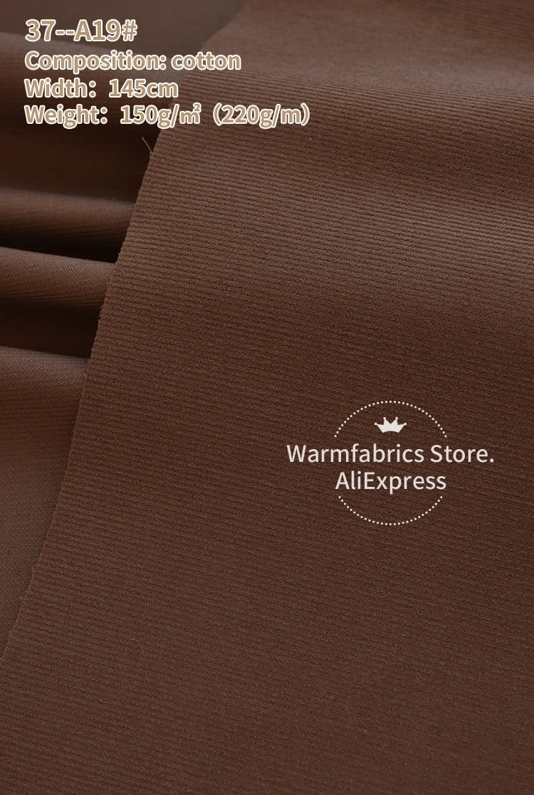 145*50cm/Pcs In Stock 21 Corduroy Fabric Cotton High Quality Plain Cotton Corduroy Fabric for Clothing