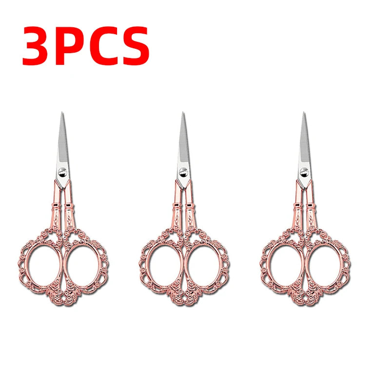 Tijeras de sastre retro – Tijeras de bordar y coser de acero inoxidable | Unidad individual, paquete de 3 y paquete de 6
