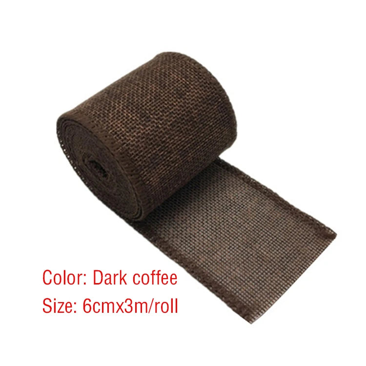 Colorful Natural Jute Burlap Ribbon – 6 cm × 3 m