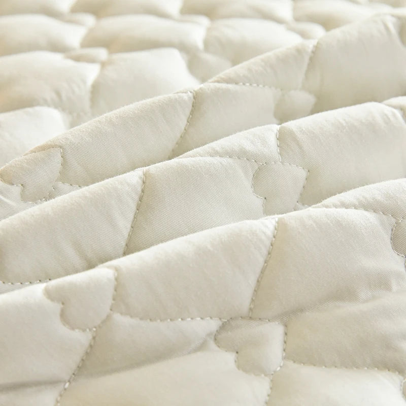 Feng Yu Qing 100% Cotton Quilted Fitted Sheet – 400TC Mattress Protector, Multiple Sizes