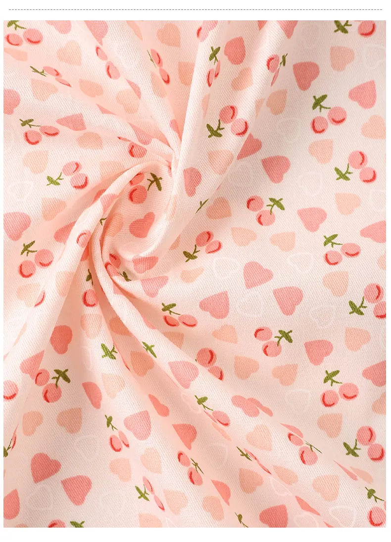 Rural Style Small Floral Printed 100% Cotton Fabric – 160cm Wide for Quilting, Children's Dresses & DIY