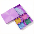 Juego de herramientas para pintura de diamante – Bandejas de perforación, lápices para puntear y rodillo de cera con estuche de almacenamiento