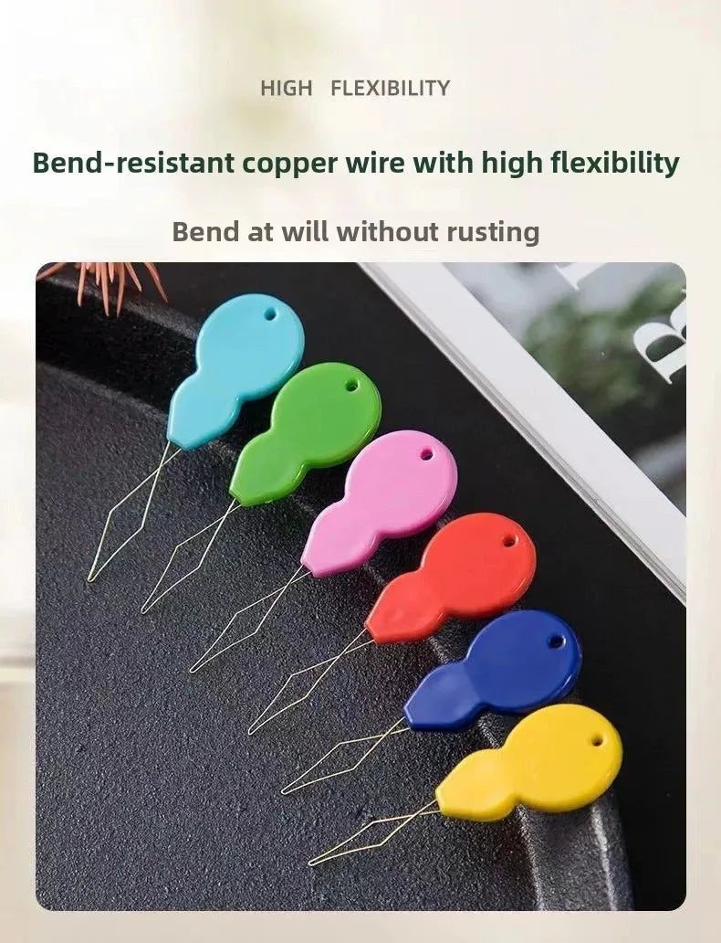 Gourd-Shape Plastic Needle Threader – Easy Threading Tool for Hand Sewing, Quilting & Needlework