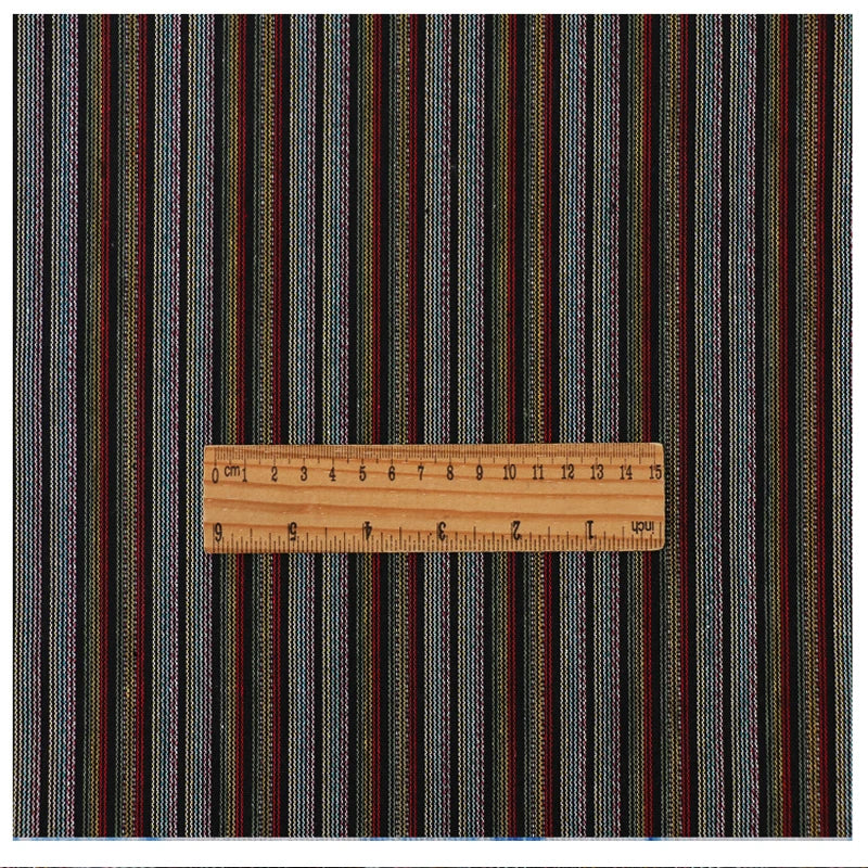 Yarn-Dyed Jacquard Striped Linen Cotton Fabric – 55" Wide, Sold by the Half Yard