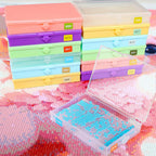 Juego de 6 bandejas para perforación y caja de almacenamiento para pintura de diamante – Organizador de cuentas 2 en 1 para manualidades DIY