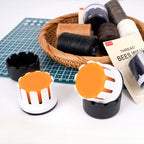 Dispensador de cera con tapa para hilo de coser – Serie Macaron (Negro)