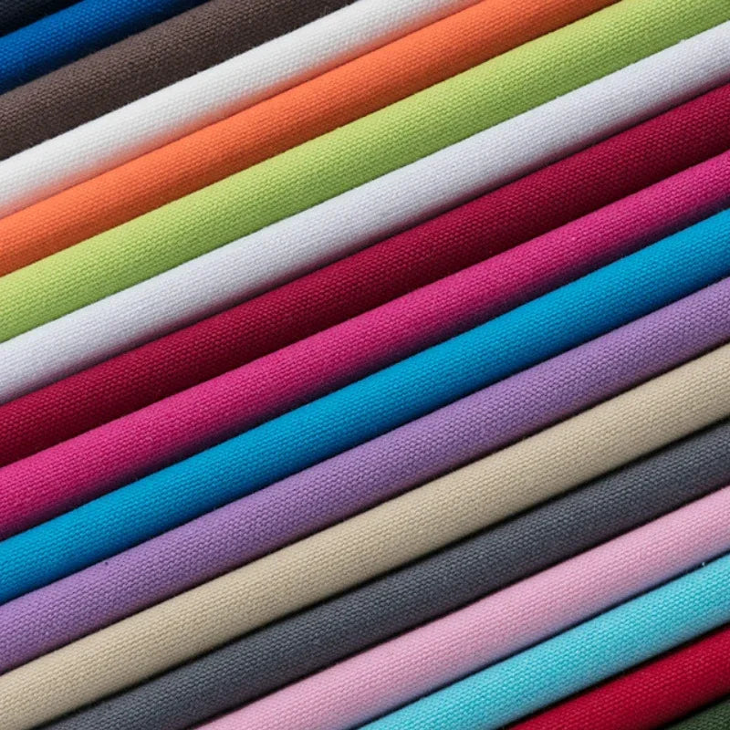 Solid Color 100% Cotton Canvas Fabric – 145cm Wide, Sold by 50cm – For Bags, Upholstery, Quilting & Home Décor