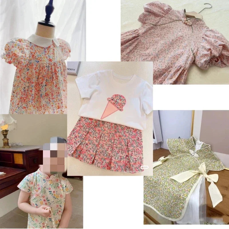 145cm Floral Cotton Poplin Fabric, 50cm Piece