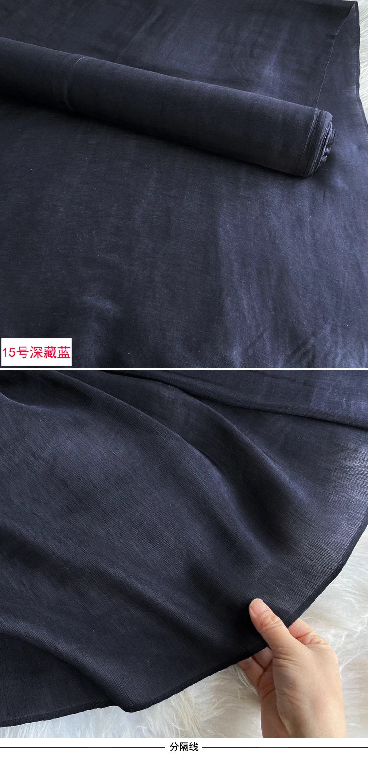 Mulberry Silk & Linen Blend Fabric by the Meter | 138cm Wide | 13 Momme