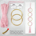 Kit Atrapasueños de Macramé Bohemio – Decoración DIY de Pared y Ventana con Anillo de Cristal
